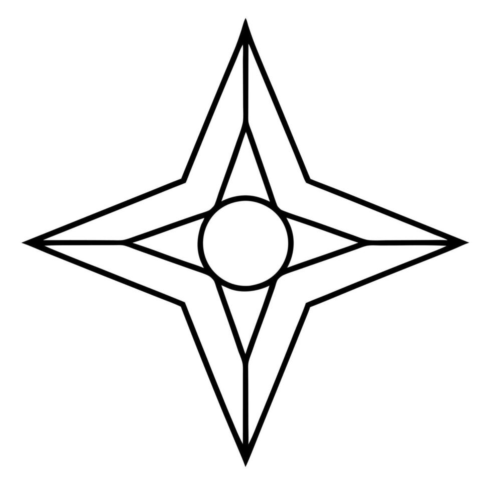 star aldebaran icon, illustration line art vector