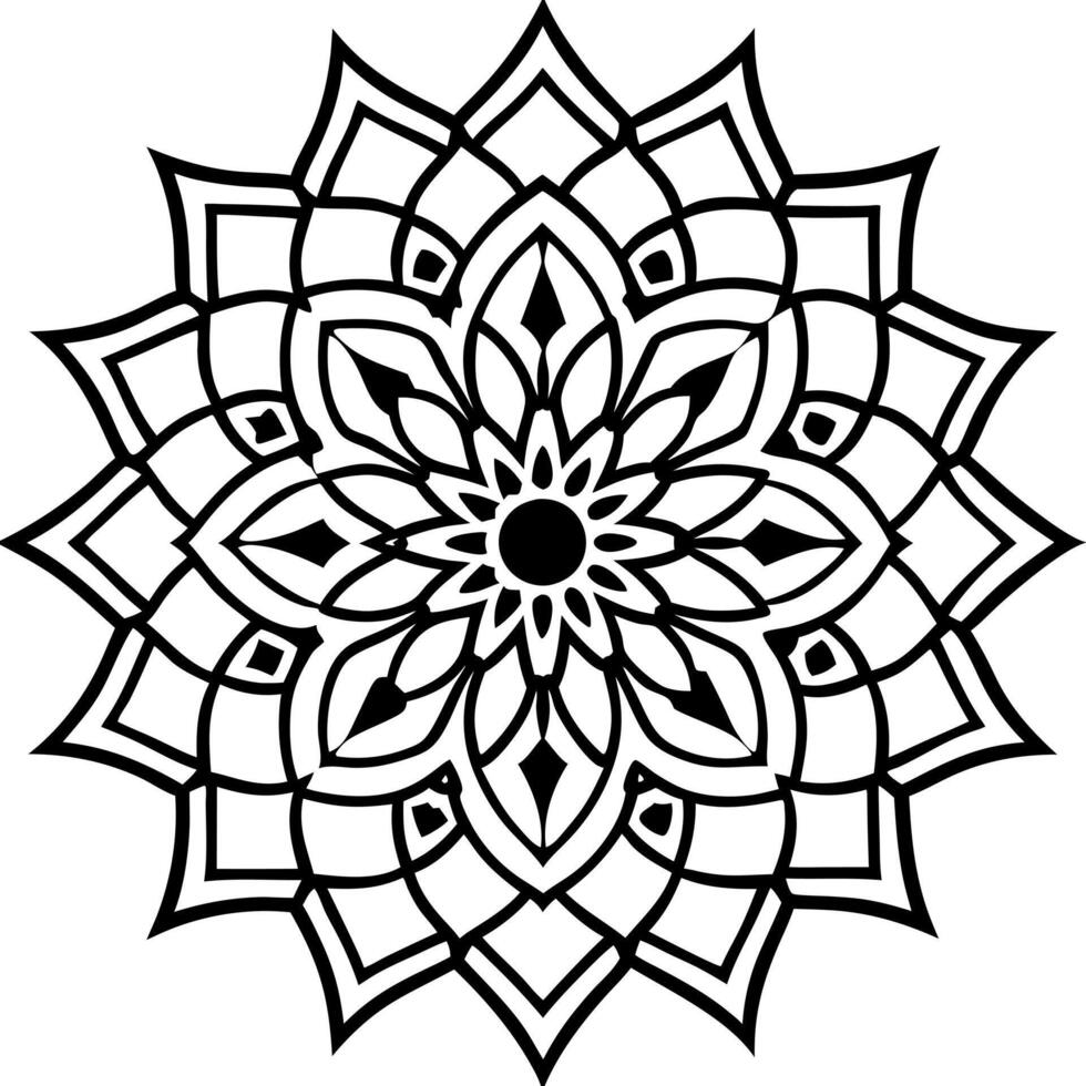 3d rendering of dynamic and modern ornament decorative pattern in oriental style mandala design vector