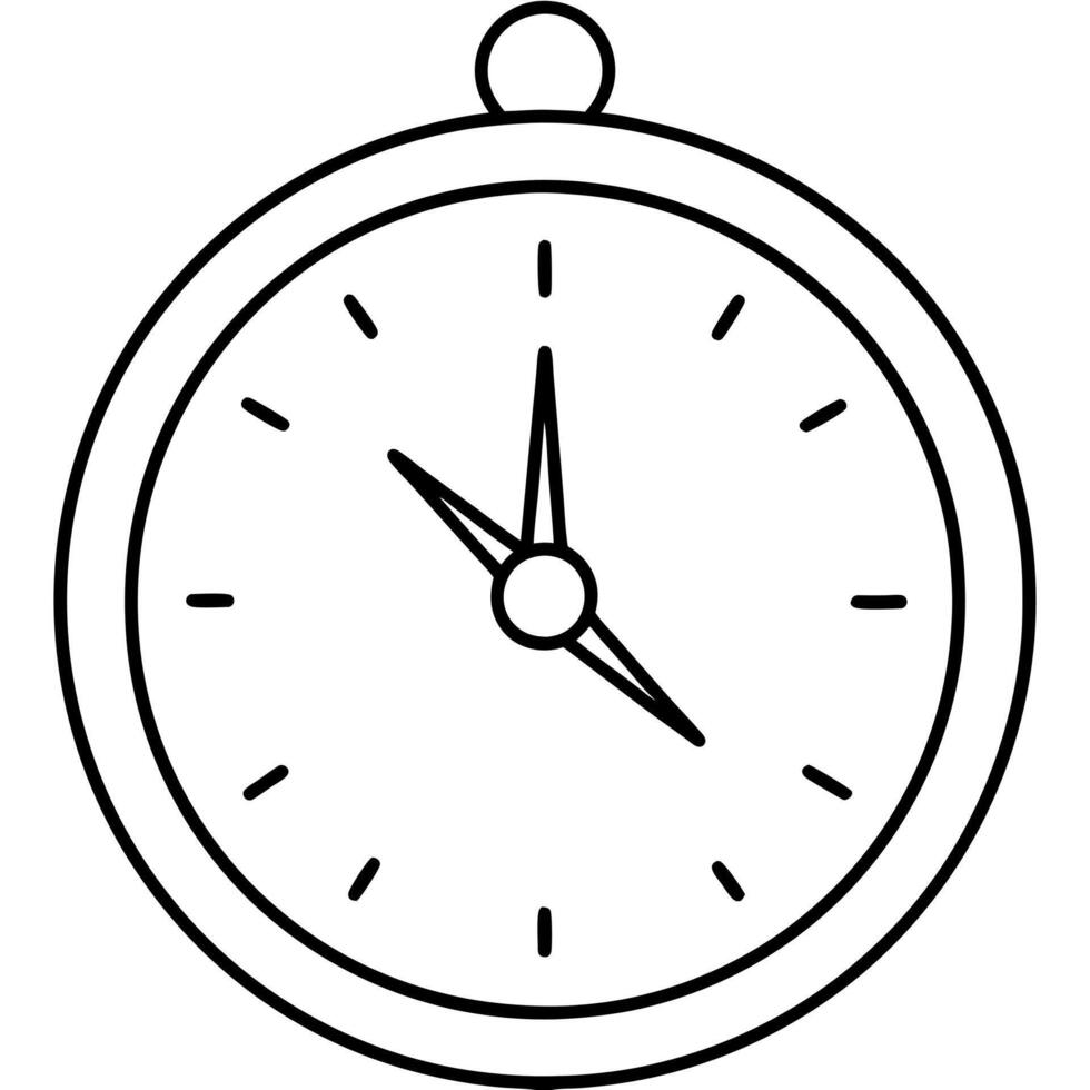 time, illustration line art vector