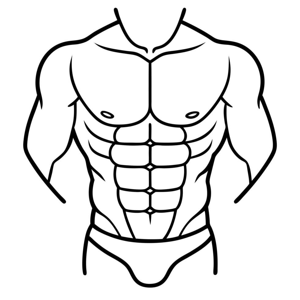 six pack, illustration line art vector