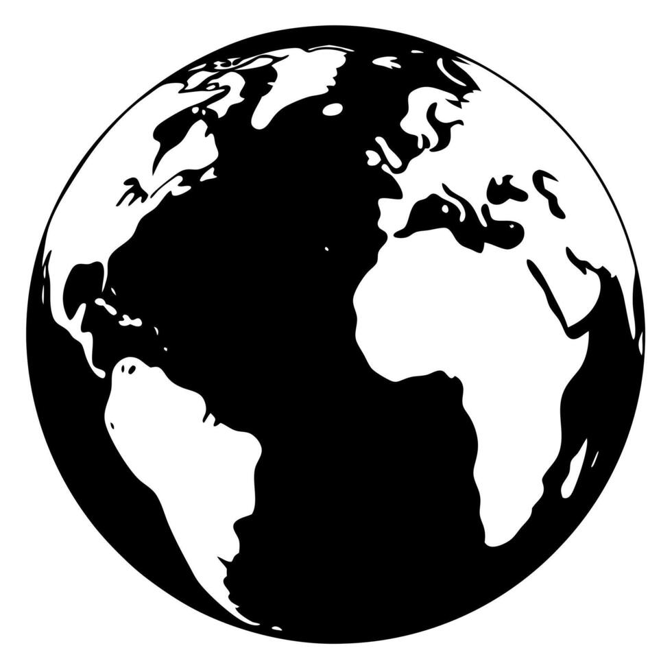 earth, illustration line art vector