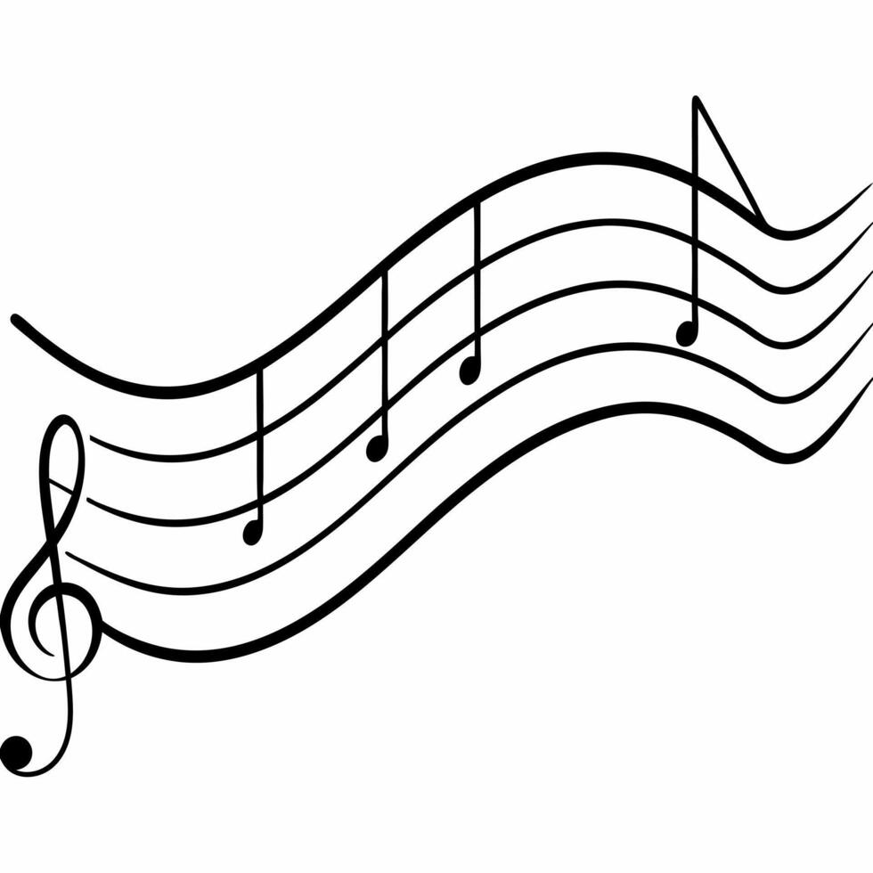 music, illustration line art vector