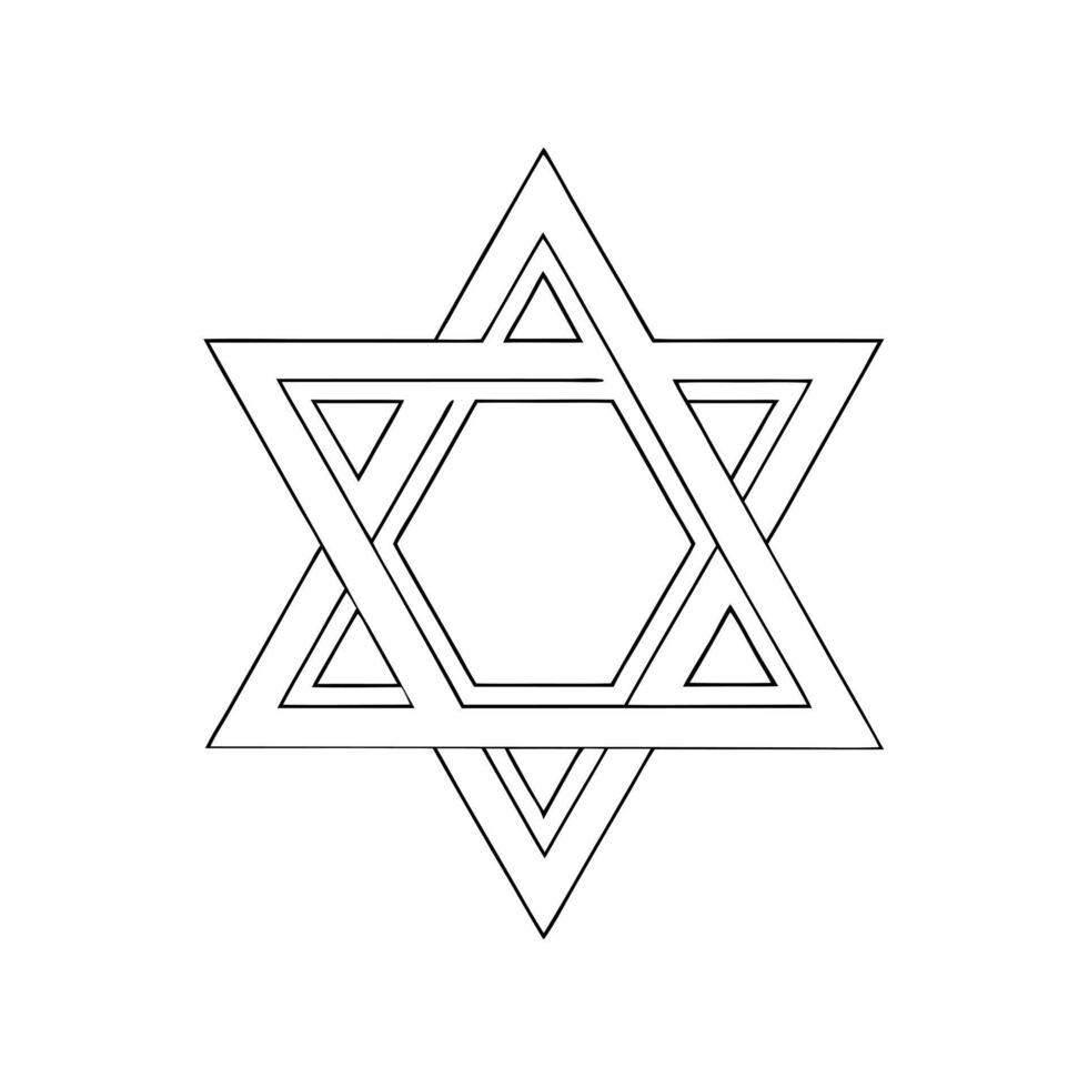 jewish, illustration line art vector