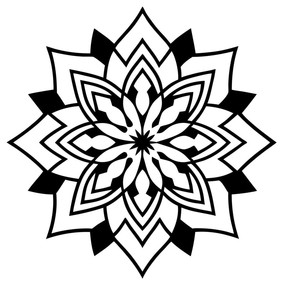 3d rendering of dynamic and modern ornament decorative pattern in oriental style mandala design vector