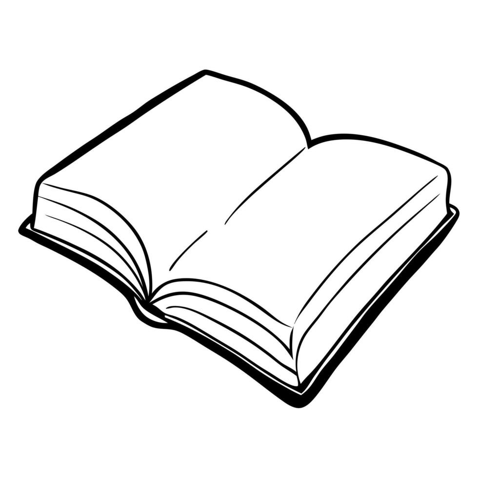 book, illustration line art vector