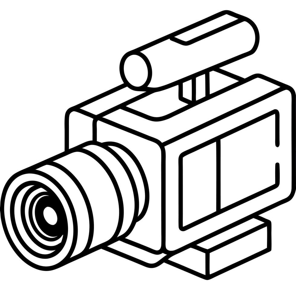 cctv, illustration line art vector