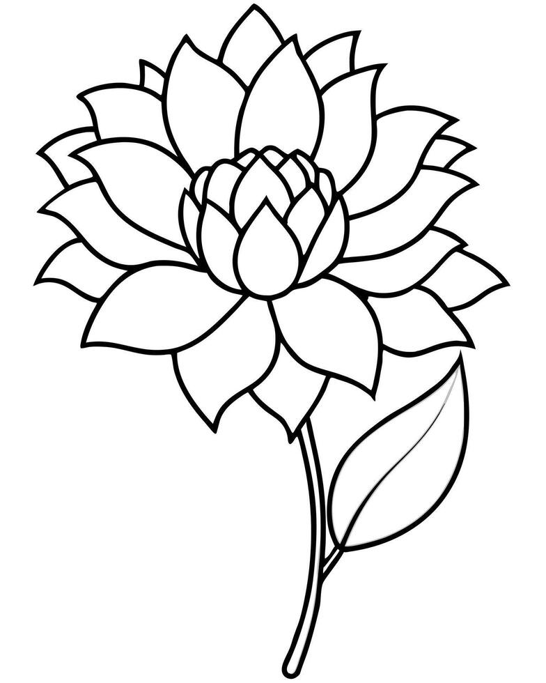 flower, illustration line art vector