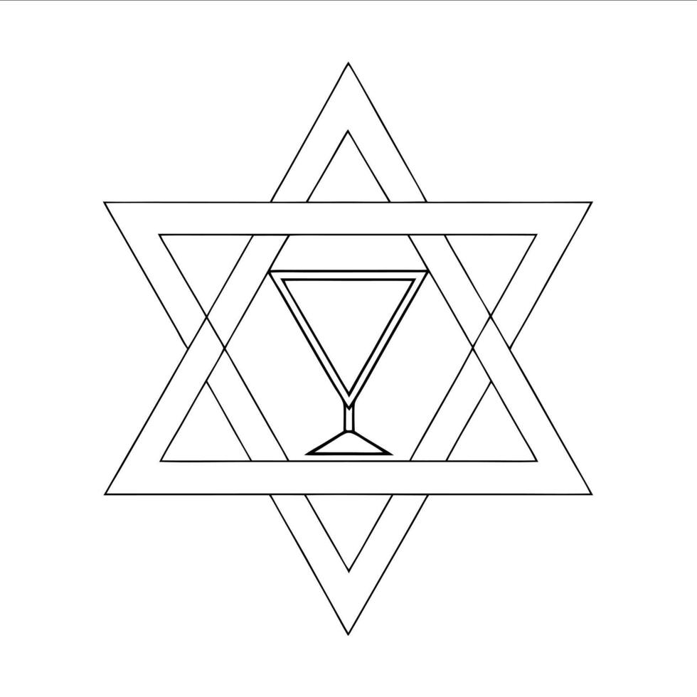 judaism, illustration line art vector