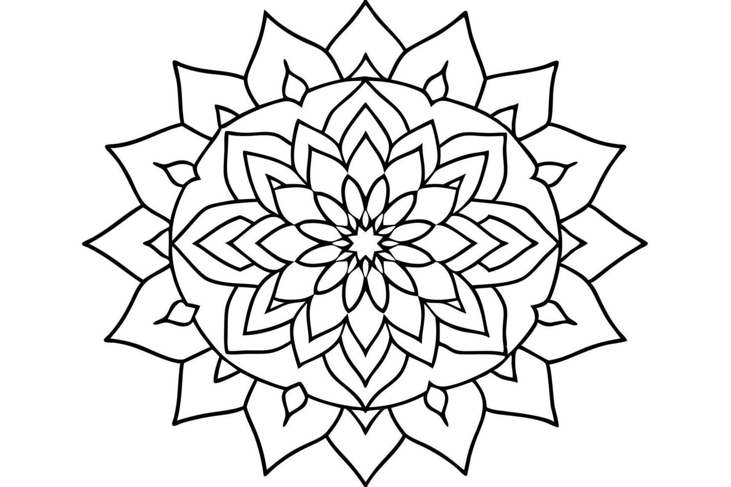 a mandala inspired by the patterns of islamic art, using intricate geometric shapes and symmetry, vector