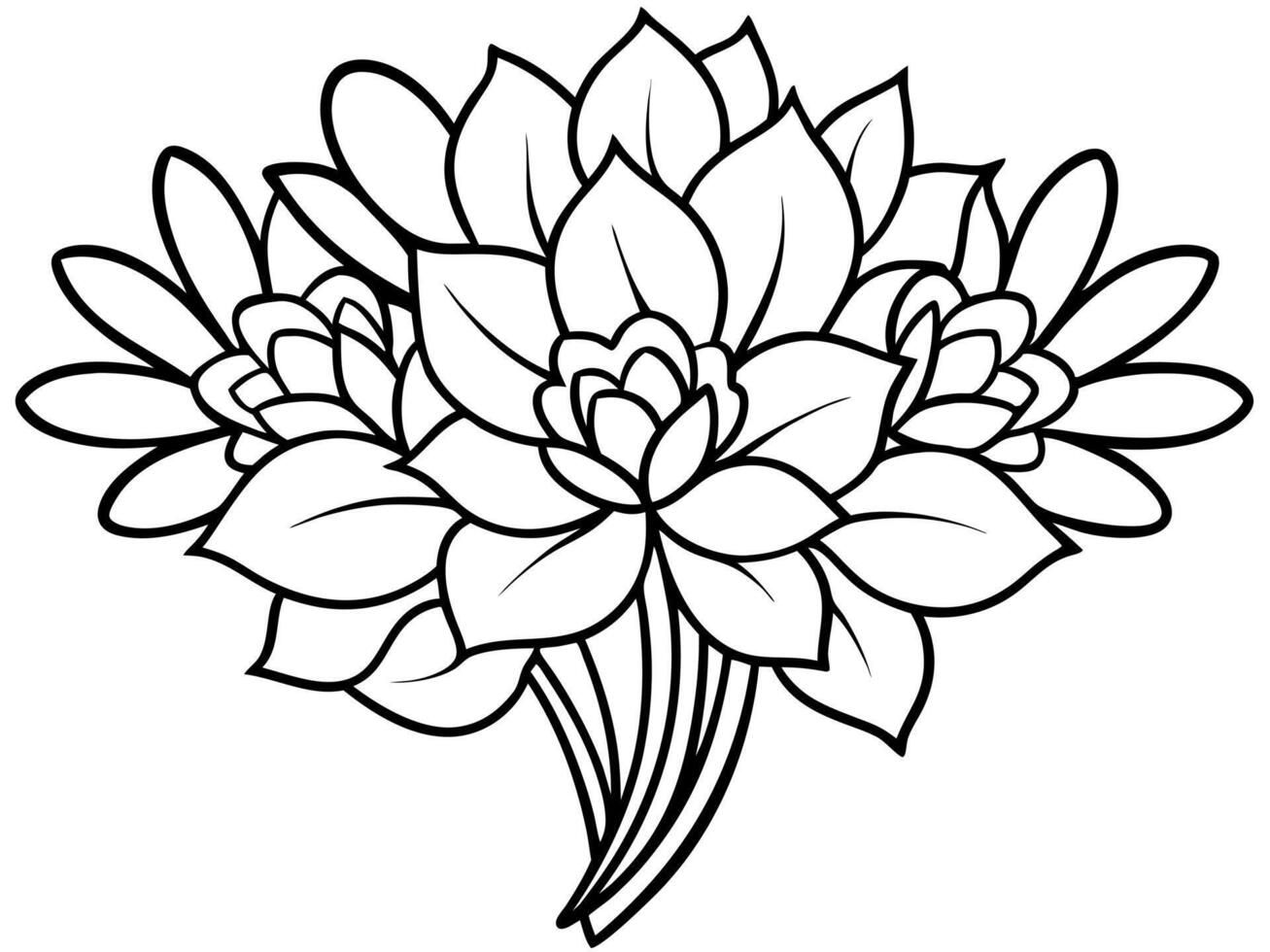 elegant floral outline bundle for wedding, fashion, and branding design projects, vector