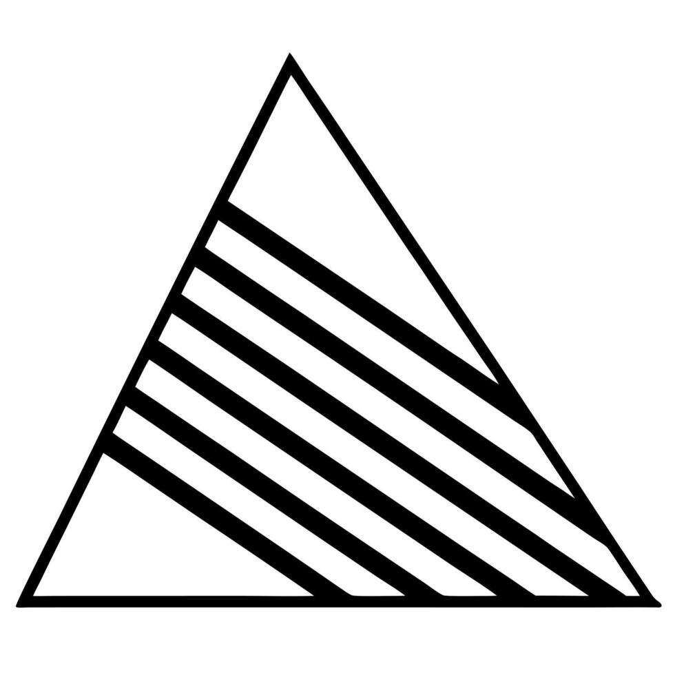 very interesting rectangle triangle striped shapes, illustration line art vector