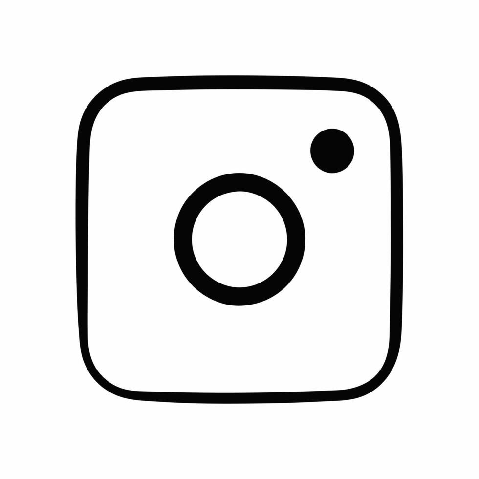 instagram app icon, illustration line art vector