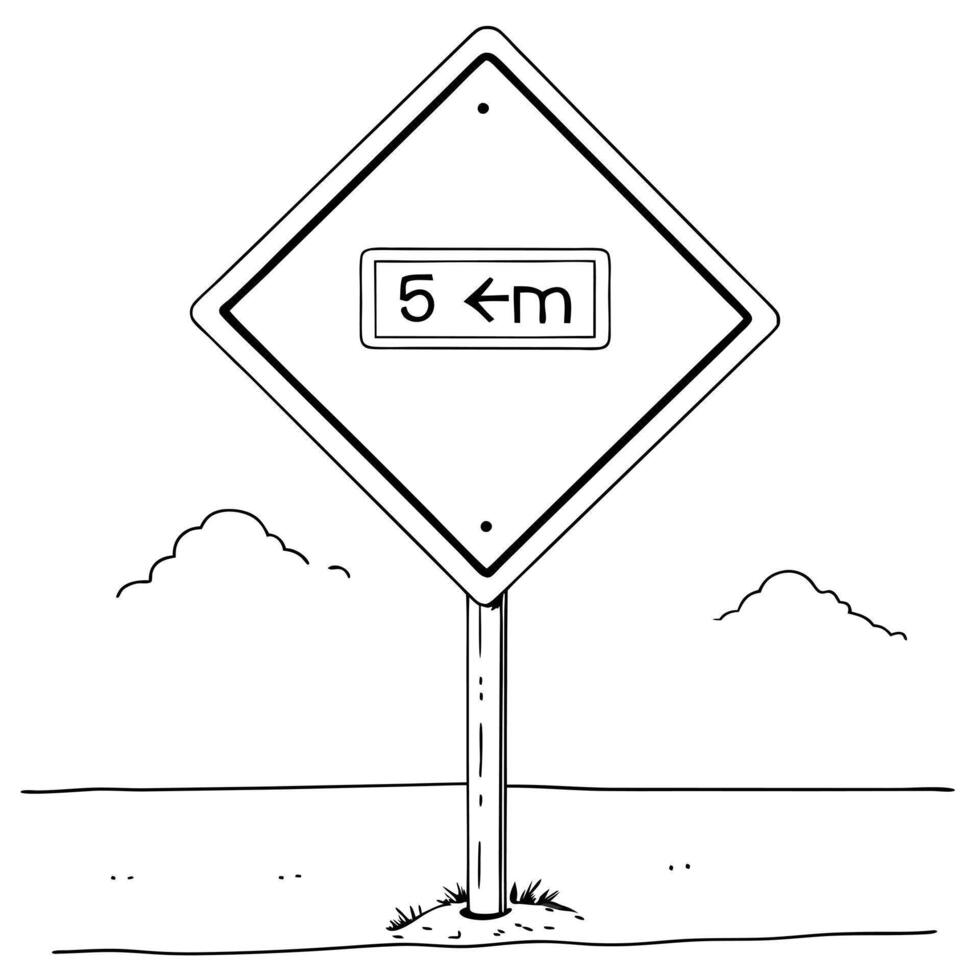 size sign, illustration line art vector