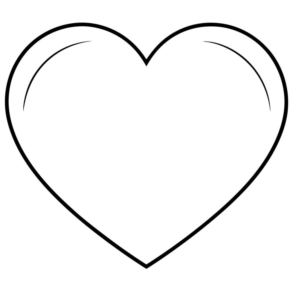 heart, illustration line art vector