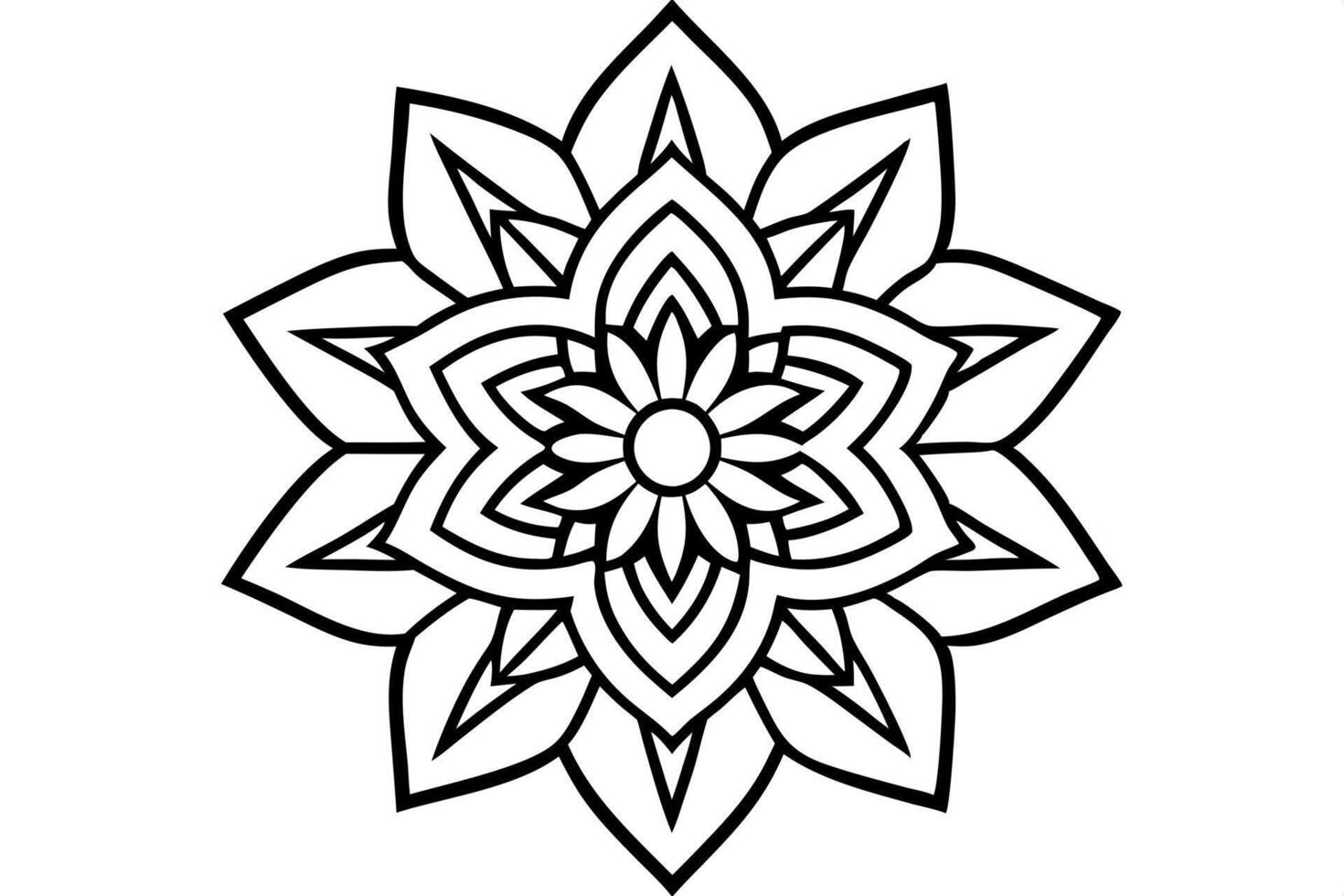 a mandala with tribal influences, using bold lines and earthy tones to a striking design, vector