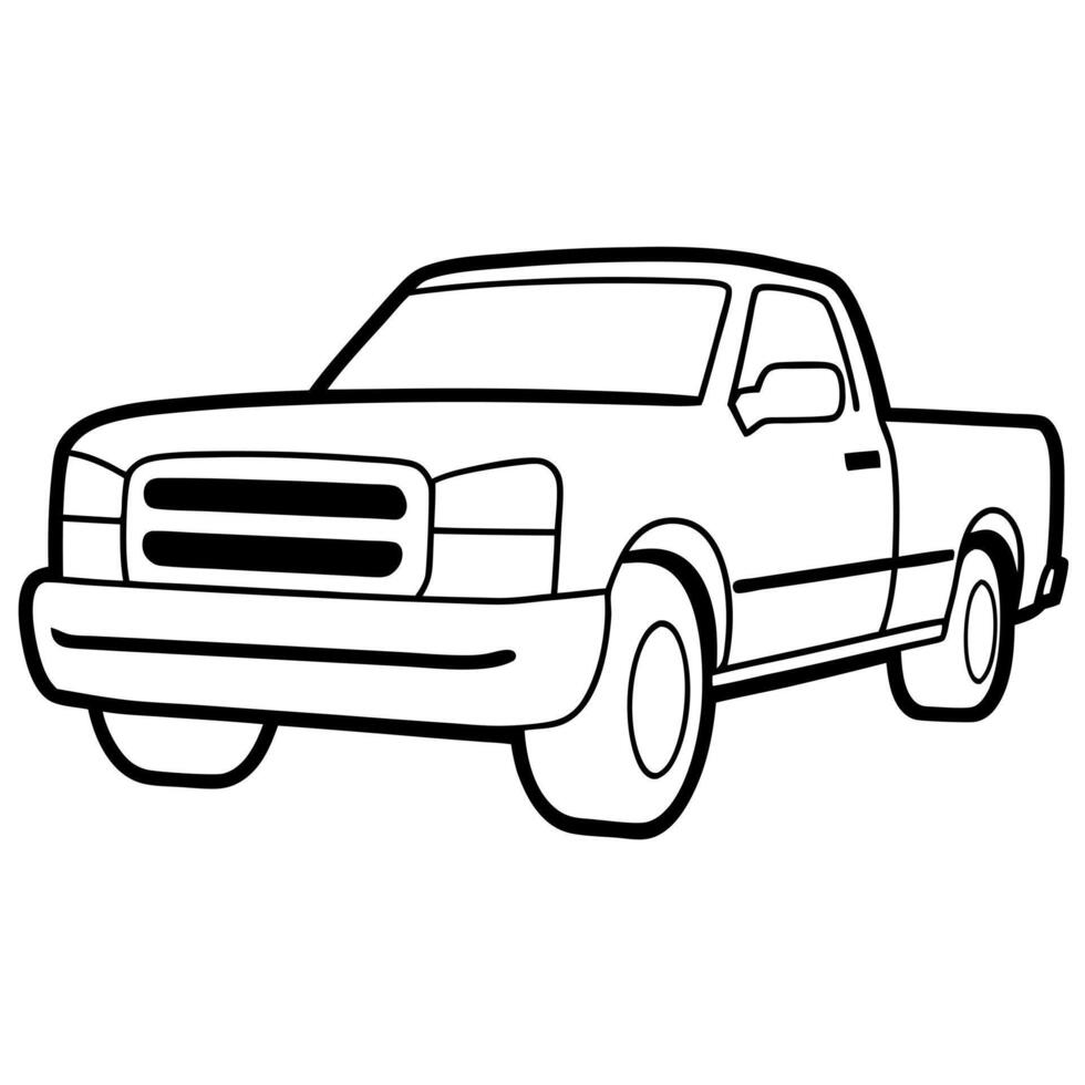 chevrolet silverado 1500, illustration line art vector