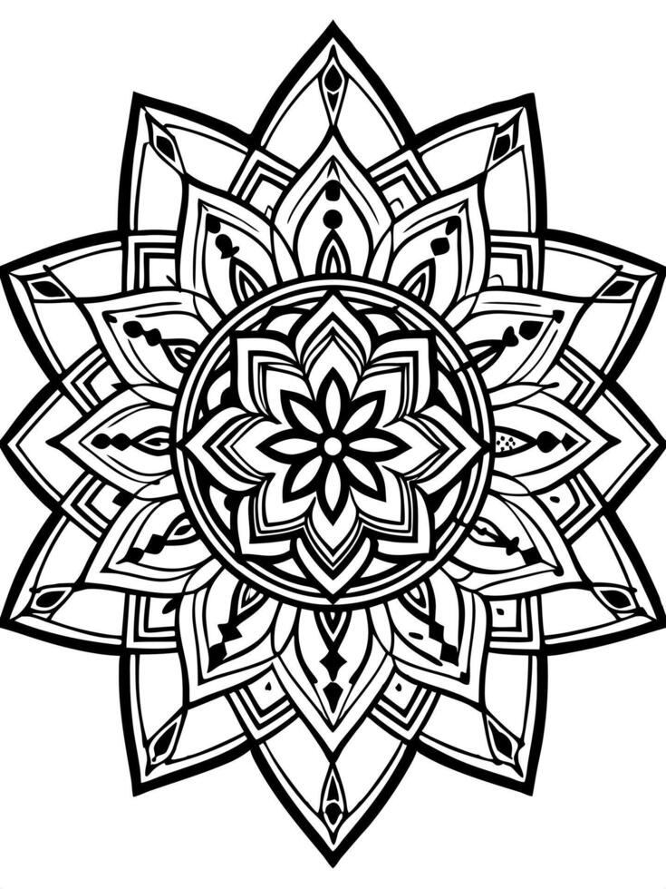perfect and detailed artwork mandala that blends complex geometric patterns with traditional vector