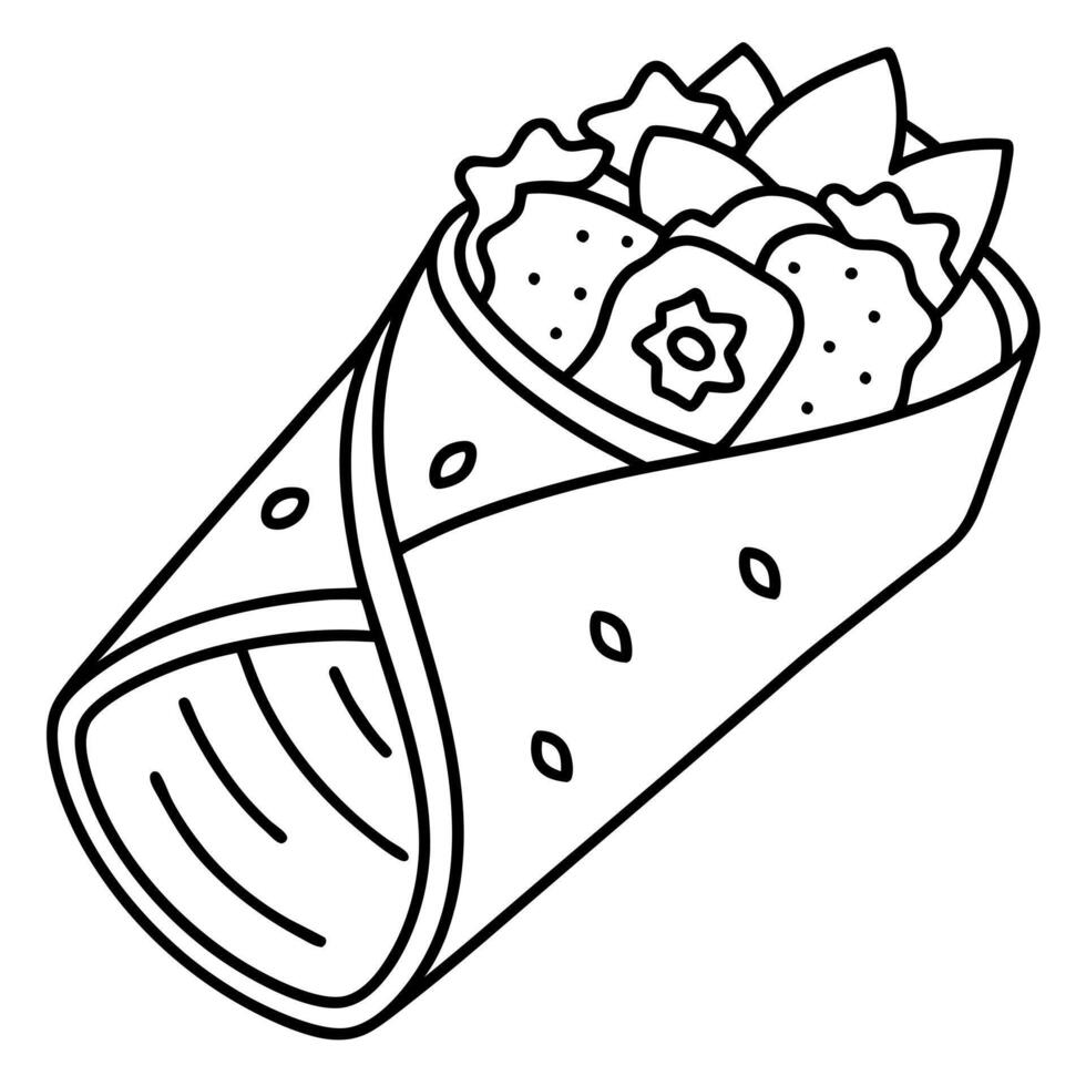 burrito breakfast delicious breakfast burrito with spicy chorizo, flavorful egg, crispy bacon, and vector