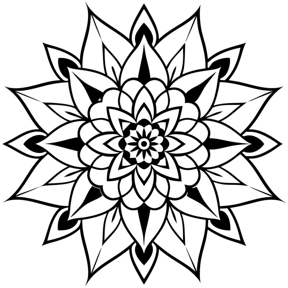 luxury mandala decorative ethnic element background, illustration line art vector