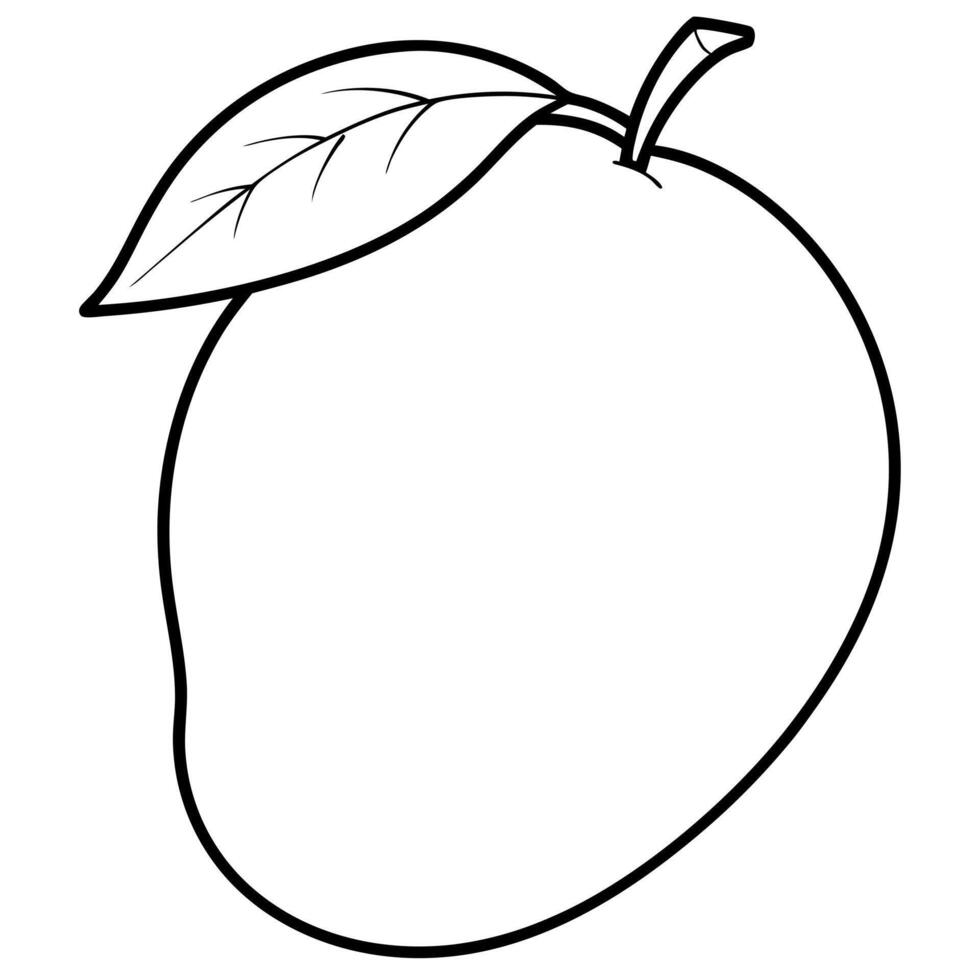 mango, illustration line art vector