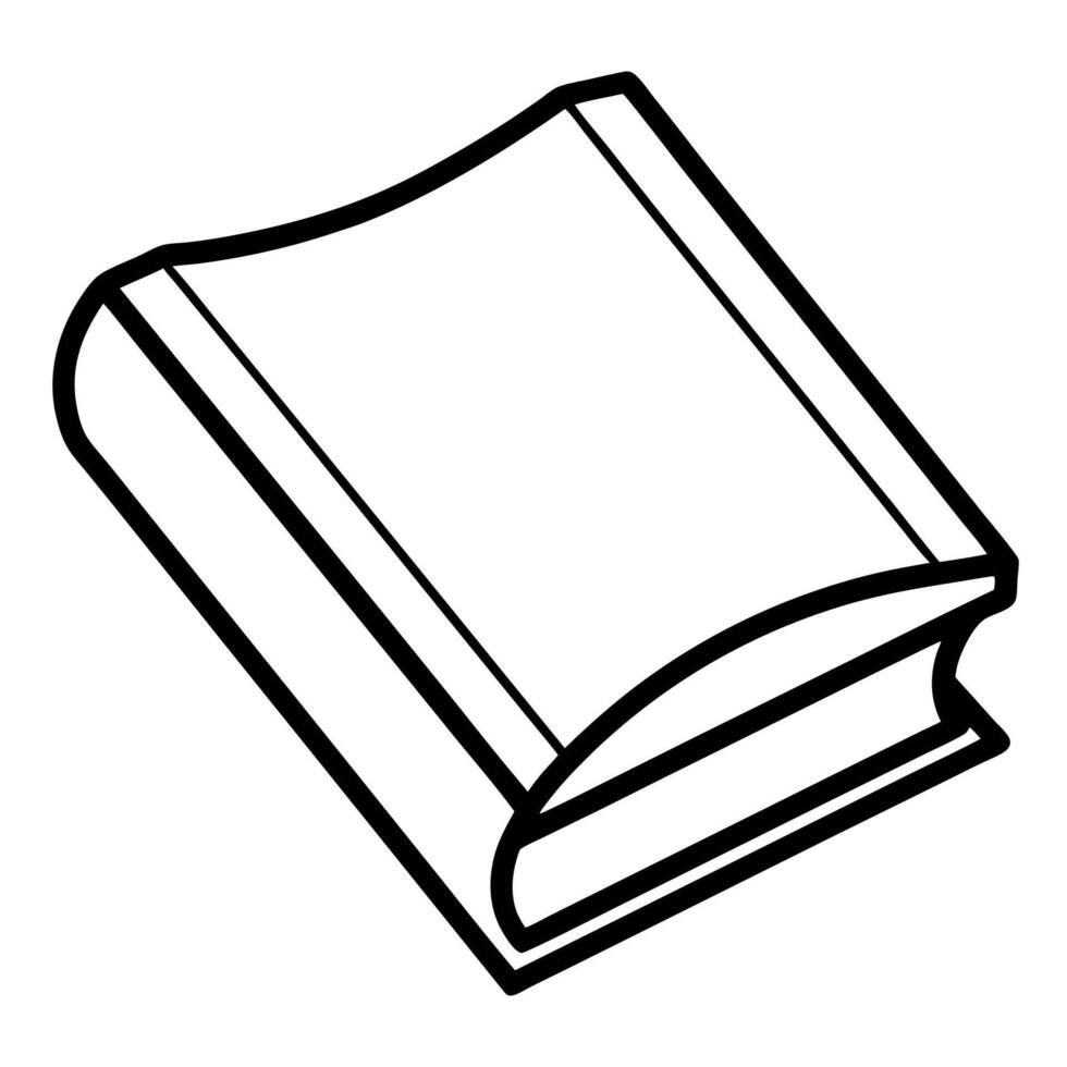 book icon, illustration line art vector