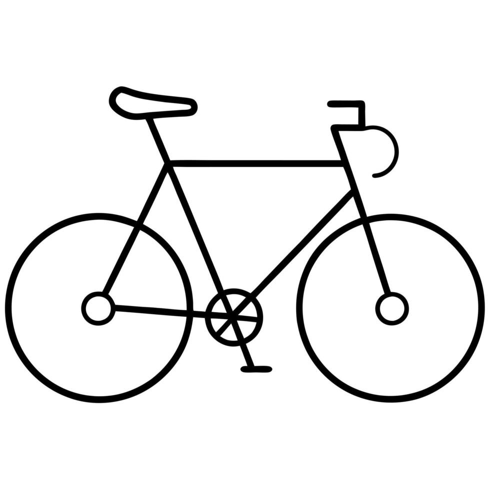 bike line art on white background, illustration line art vector
