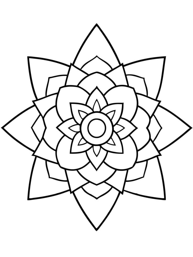 coloring page, fractals, black bold lines, clean lines, distinct edges, white background, sharp vector