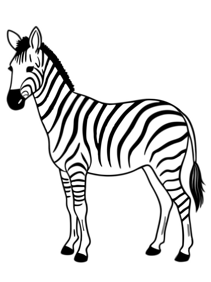 zebras are known for their black-and-white striped coats they live in herds and are native to vector