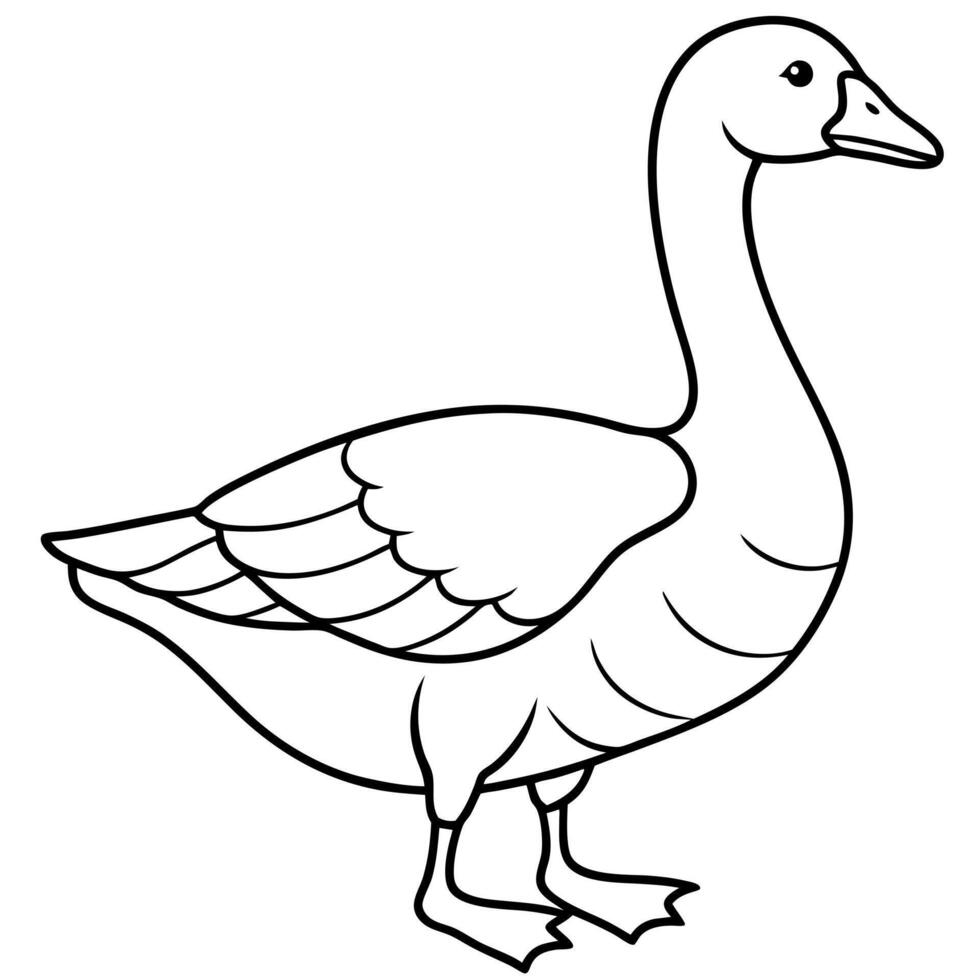 goose, illustration line art vector