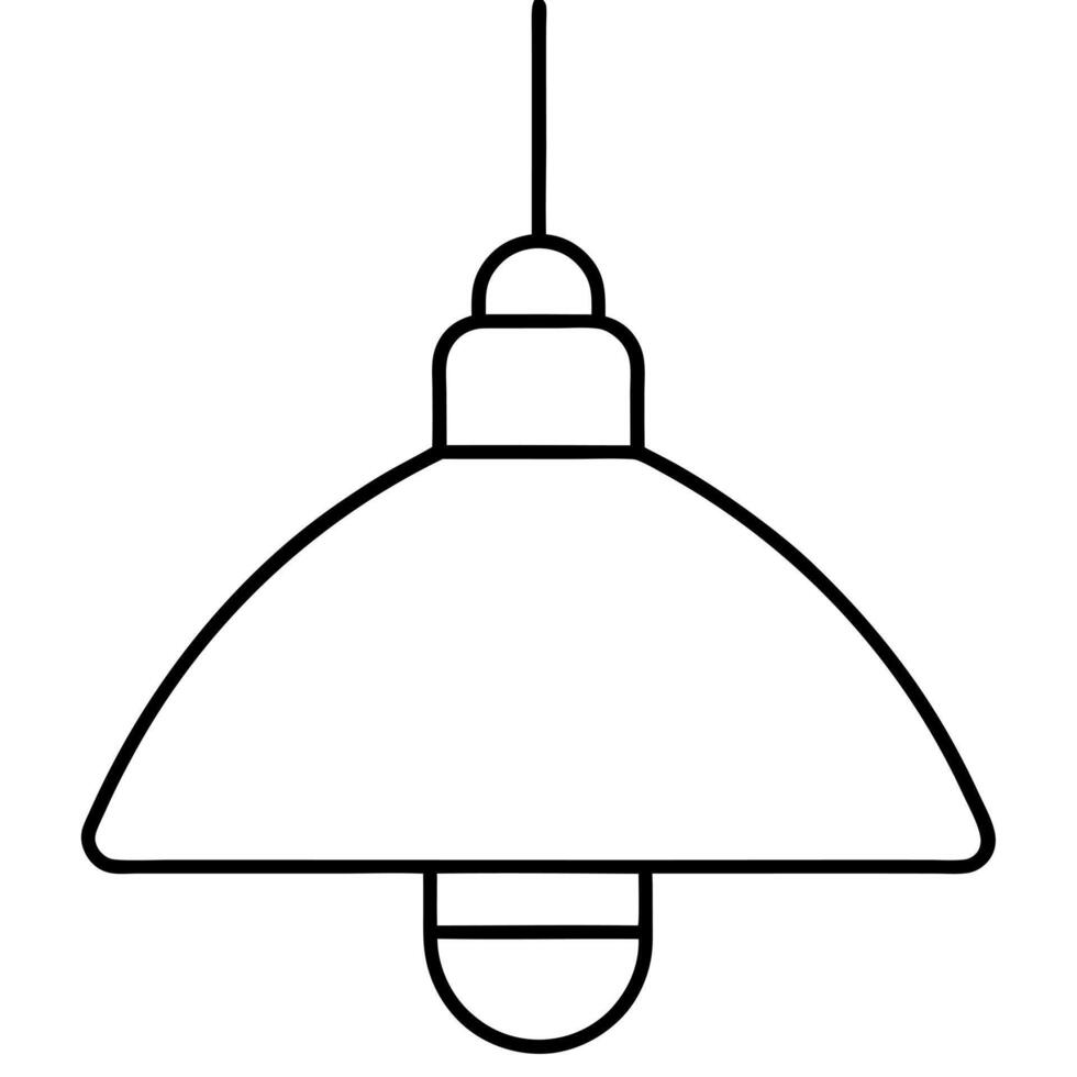 interior lamp icon, illustration line art vector