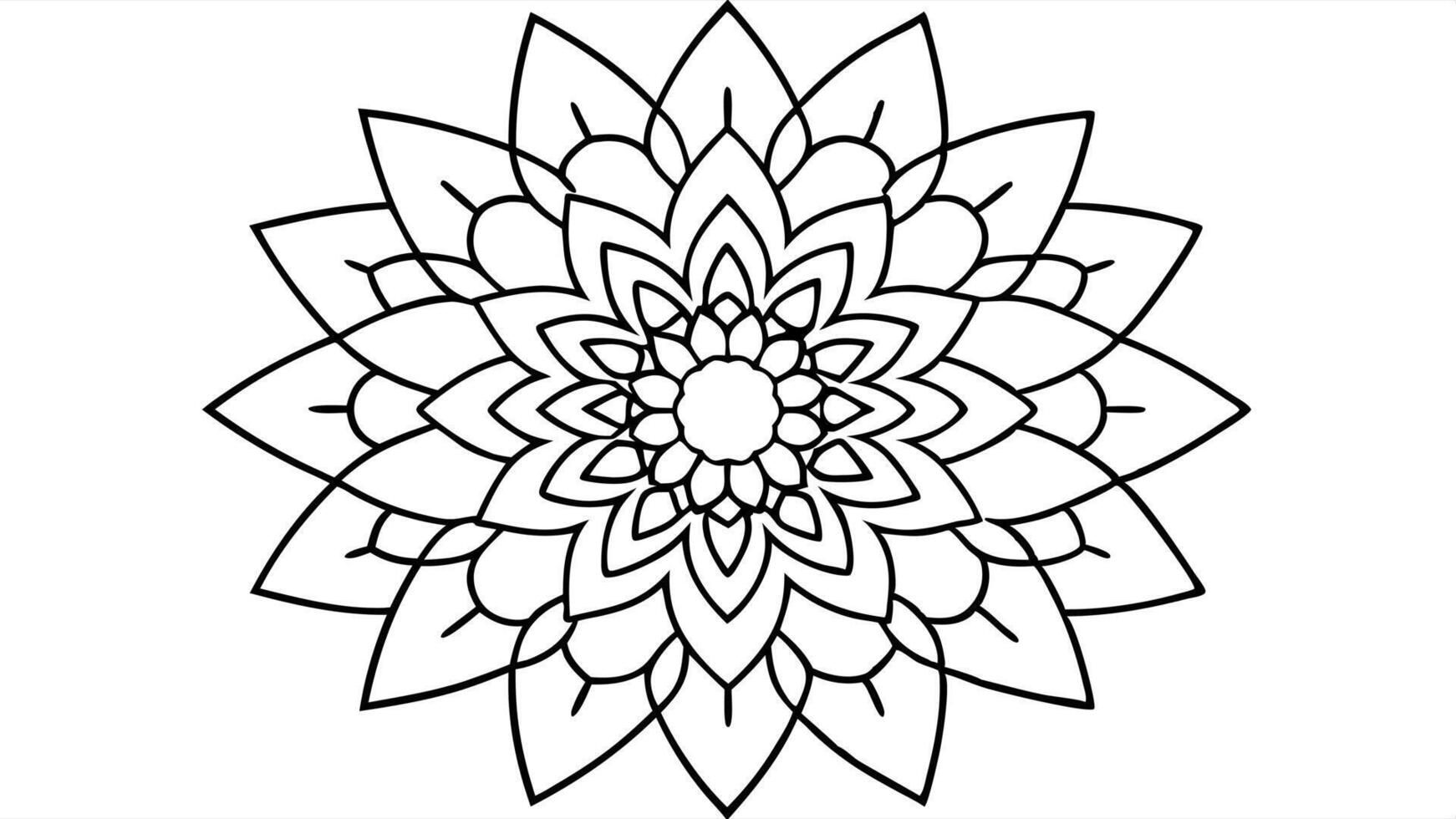 easy mandala design with clean lines for coloring book, creative mandala art, mandala design for vector