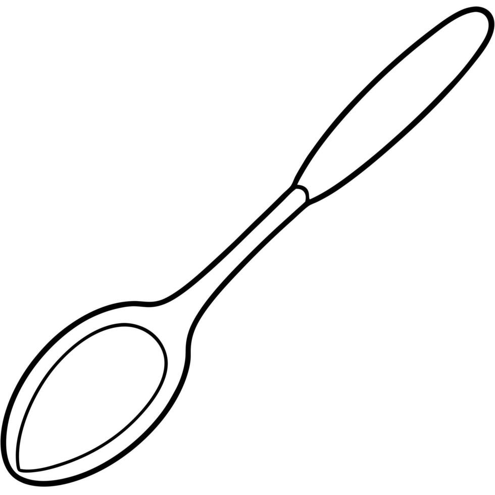 a spoon, illustration line art vector