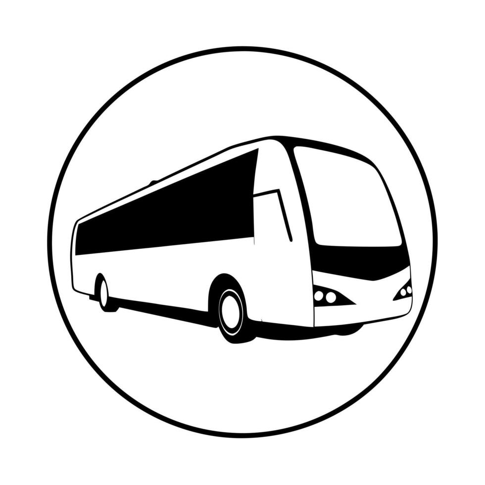 a bus, illustration line art vector