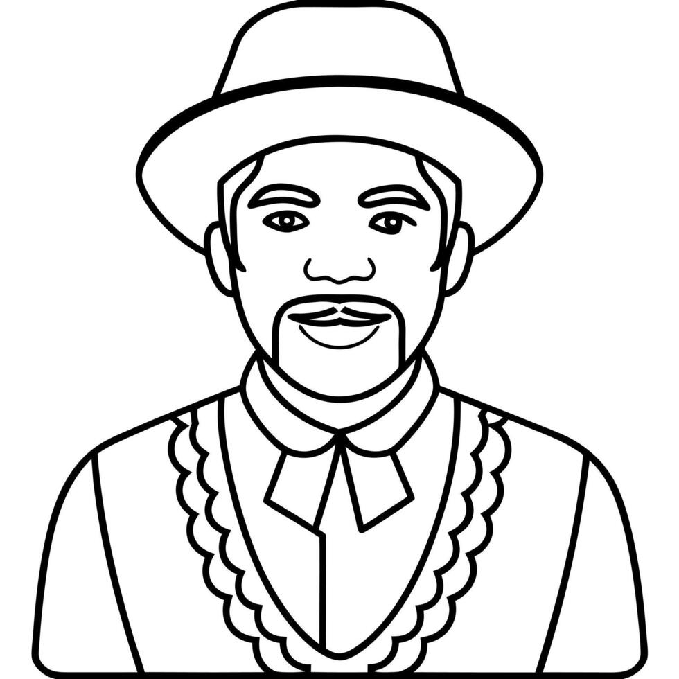 hispanic heritage month element design, illustration line art vector
