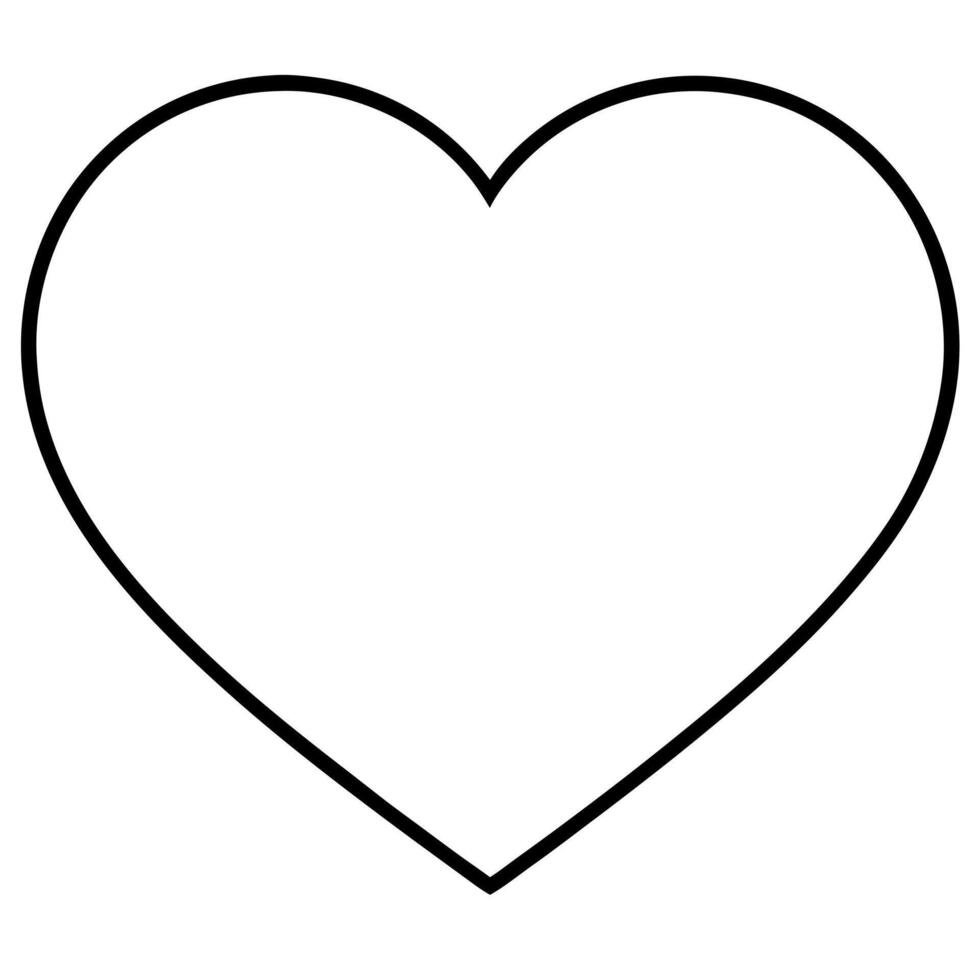 love icon, illustration line art vector