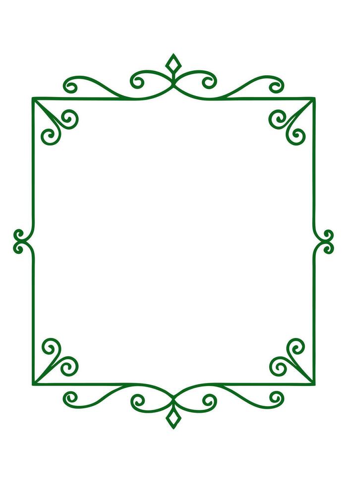 a decorative rectangular frame with an elegant, minimalist design features a white background and vector