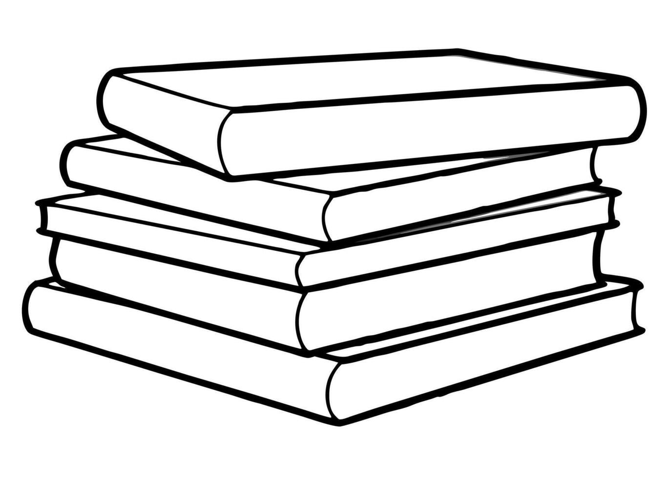 books, illustration line art vector