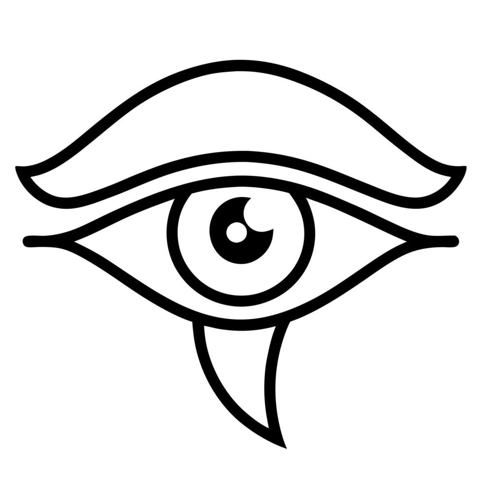 eye of horus, illustration line art vector