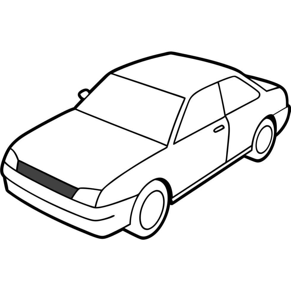 car, illustration line art vector