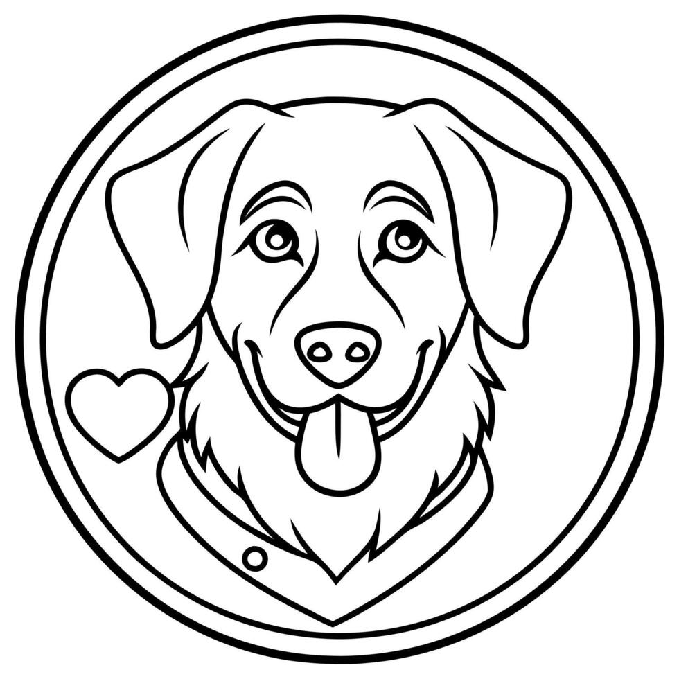 logo for helping dogs with disabilities and illnesses, illustration line art vector