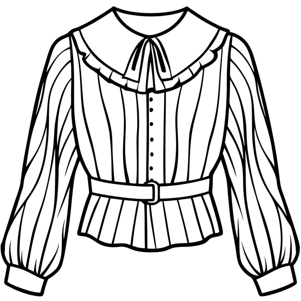 blouse, illustration line art vector
