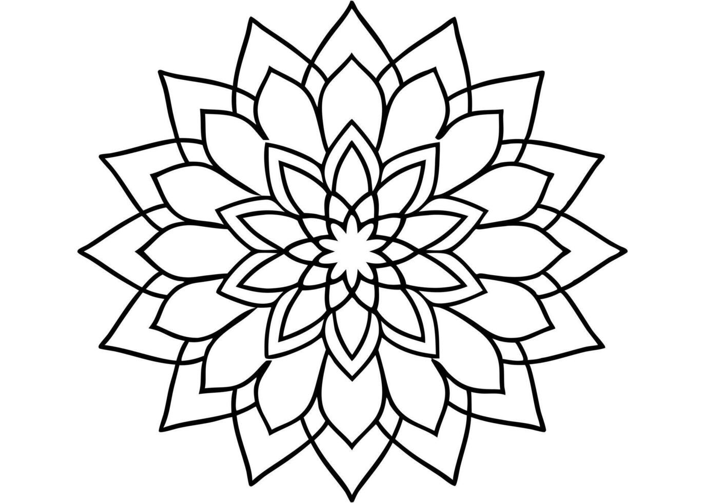 a best and smooth mandala, illustration line art vector
