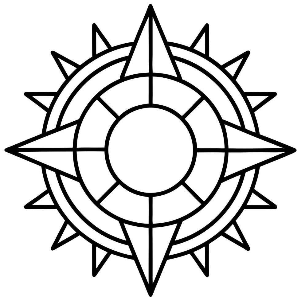 a primitive symbol with minimal detail of a fantastic ancient civilization based on the image of vector