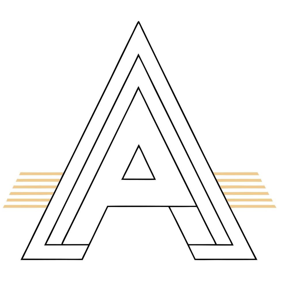 design a minimalistic, modern logo centered around the letter a use clean lines and geometric vector