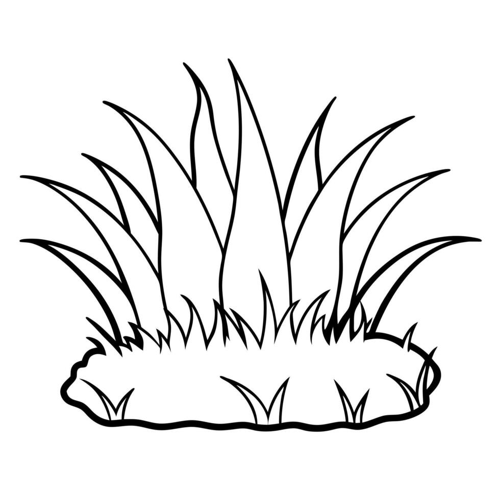 grass, illustration line art vector