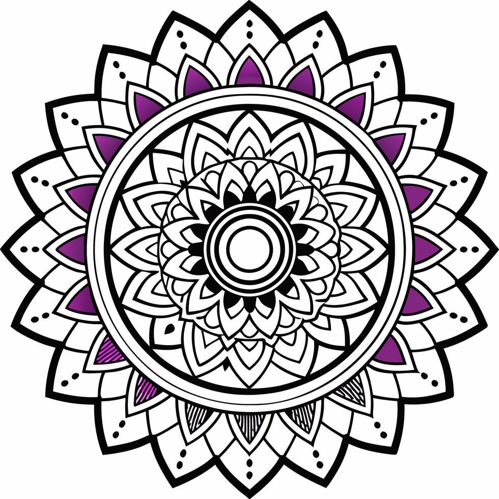 mandala, illustration line art vector