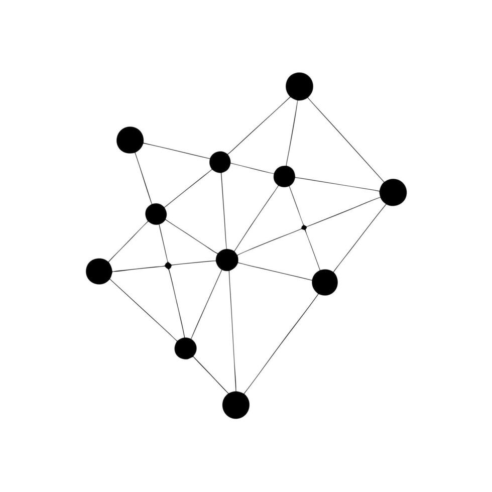 neural networks, illustration line art vector