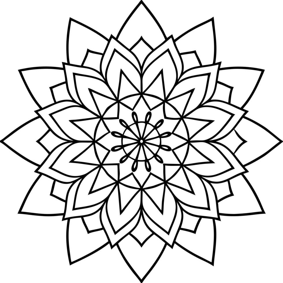 mandala, illustration line art vector