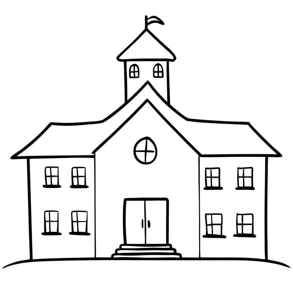 school, illustration line art vector