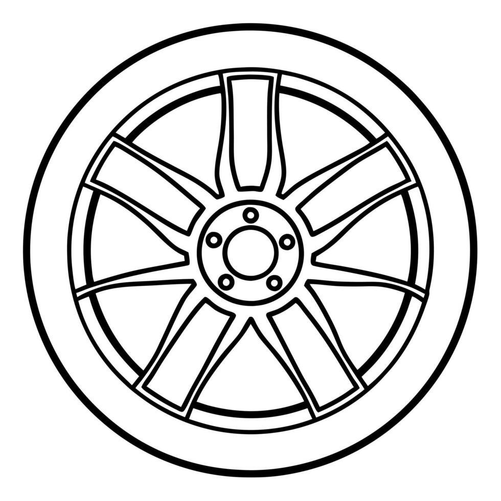 rims of supercar for use as a option button in a website, no detail, no tire, illustration vector